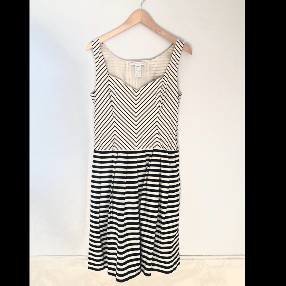 Black and white Striped Anthropologie dress